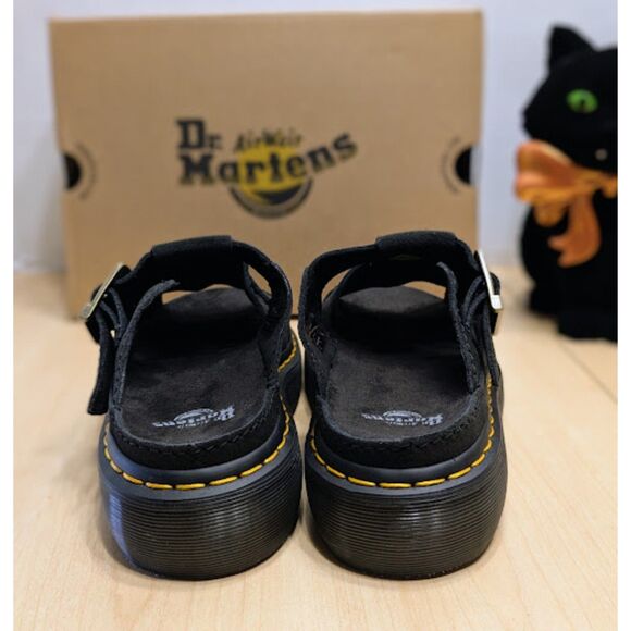 Dr. Martens Unisex Maxxy Slide Buttersoft Black Suede Leather Sandals UK5 NIB - Picture 7 of 13